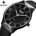 NORTH 7701 leather strap Top Brand Mens Watches Luxury Quartz Watch Fashion Waterproof Sport Wrist Watch Analog Clock Montre